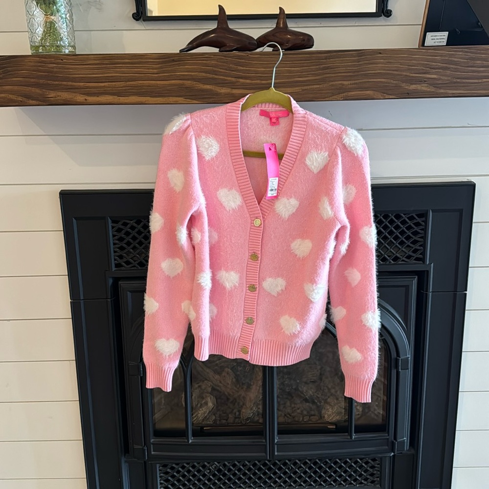 Lilly Pulitzer heart cardigan NWT